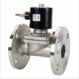 all stainless steel flange electromagnetic valve two-position two-way direct action diaphragm electromagnetic valve 220V 2WDN40