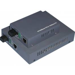 simple module 1&times;9 one fiber SC 20km 1000M self-adaption Ethernet optical fiber transceiver desktop