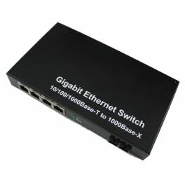 10 100 1000M 1G electricty optical fiber transceiver 1 4 interchanger single multimode SC LC