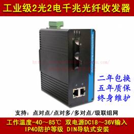 industrial 2 2 1G optical fiber transceiver interchanger 1000M photoelectric converter single