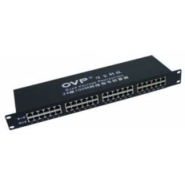 24 100M rack-mounted network thread jamming signal thunder preventer RJ45 100M switch lightning-protection surge protect