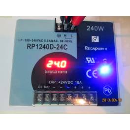 performance industrial rail-style switching power supply 240W 24V 10A RP1240D-24C CE UL