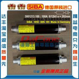 SIBA high pressure fuse 3001213.100 100A 6 12kV dedicated insurance