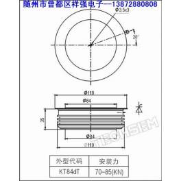 TECHSEM KK3000A 2500V speediness silicon controlled rectifier thyristor