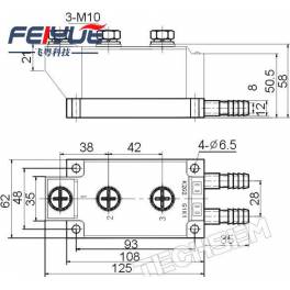 TECHSEM semiconductor 406F3 water-cooling MTC500A1400V ordinary thyristor module