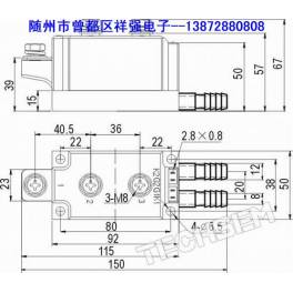TECHSEM MTK500A water-cooling 1200V silicon controlled rectifier module thyristor module