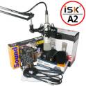 genuine ISK-AT-A2 microphone computer k sound card capacitive microphone suit sound card suit