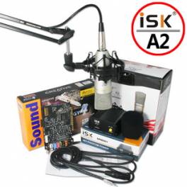 genuine ISK-AT-A2 microphone computer k sound card capacitive microphone suit sound card suit