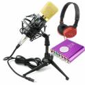 XOX PK3 PK-3 and MC-710 capacitive microphone and headphones