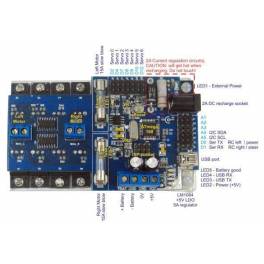 6WD 4WD High power motor driver board function ISP arduino