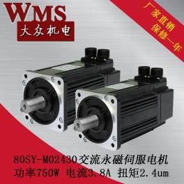 servo motor /80SY-M02430 AC permanent magnet servo motor /750W/3.8A/ Manufacturer Direct Sale